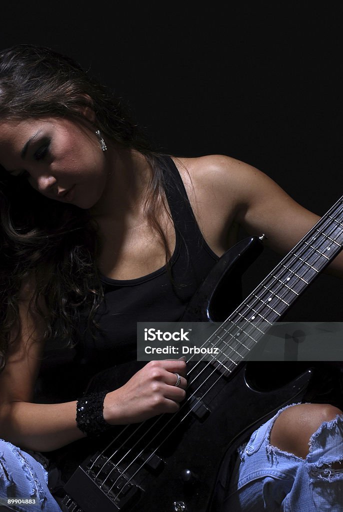 beautiful musician  Studio Shot Stock Photo