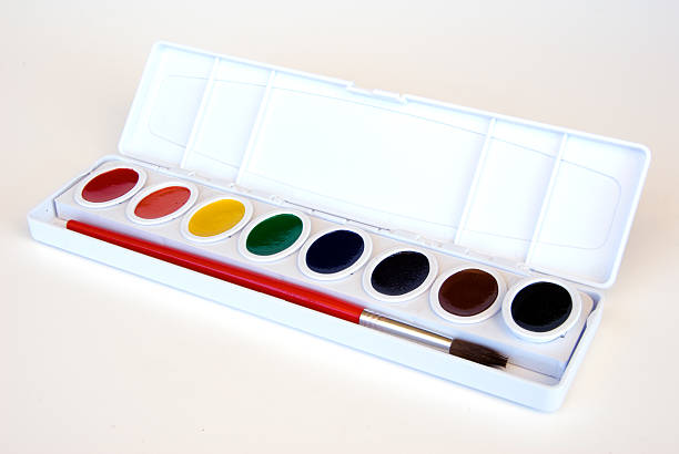 istock Watercolor paint and paintbrush 89905039