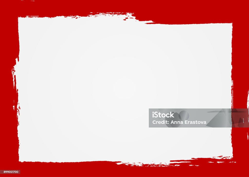 Rectangle background with a red frame. Painted by hand with a rough brush. Sketch, ink, grunge. Rectangle background with a red frame. Painted by hand with a rough brush. Sketch, ink, grunge. Vector illustration. Border - Frame stock vector