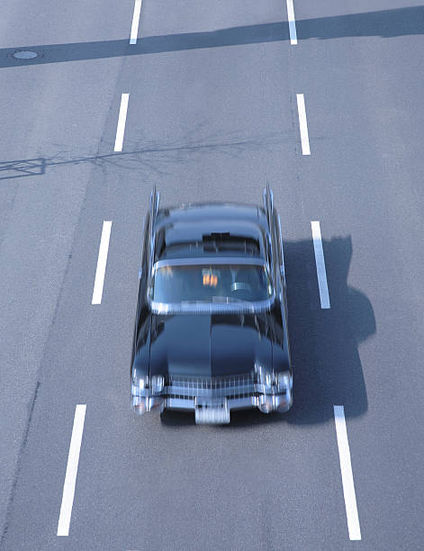 istock American Vintage Car at Speed 89905191