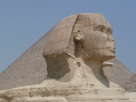 The sphinx in Giza, Egypt