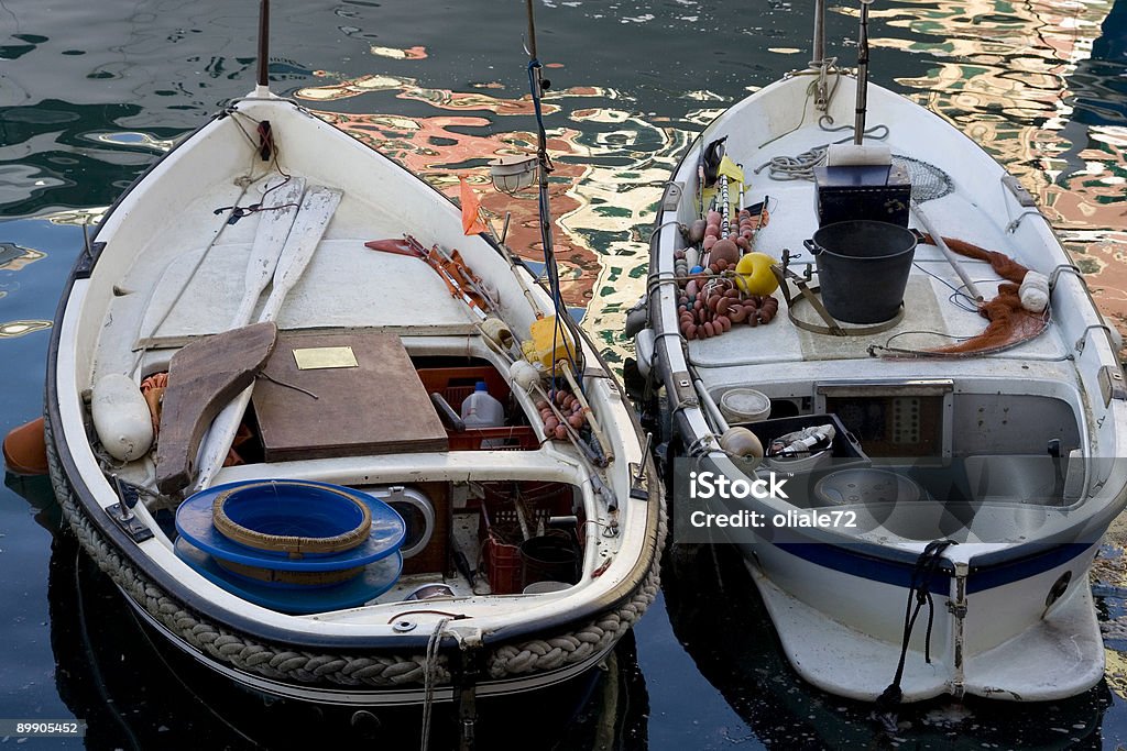 Barcos de pesca em pé de Ligúria (Itália - Foto de stock de Balde royalty-free