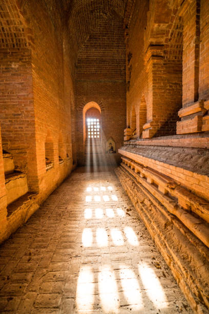 istock Bagan ancient temple indoors in archeological zone at sunrise, Myanmar 899055014