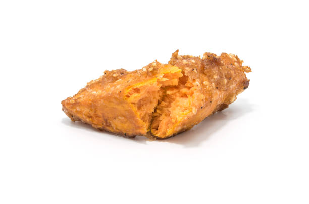 istock Fried yam Thai Snack with on white background. 899059460