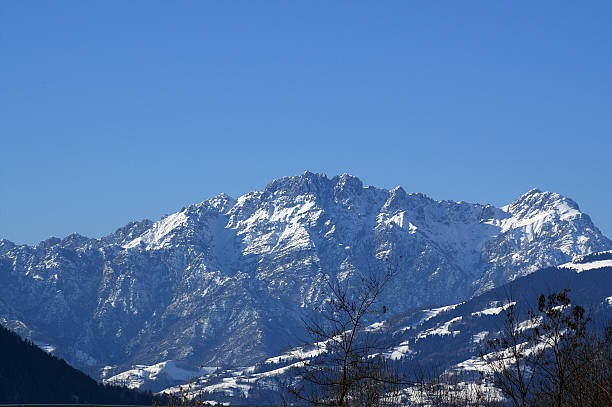 Snowy mountain stock photo