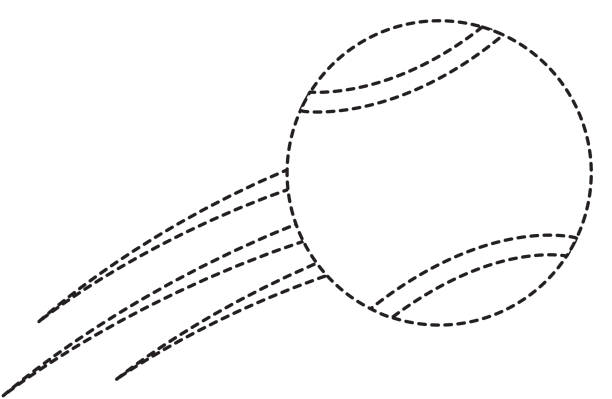 latająca piłka tenisowa szybka ikona sportu - athlete flying tennis recreational pursuit stock illustrations