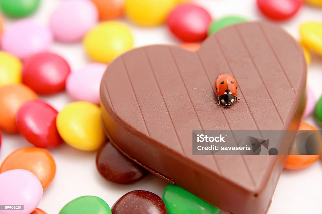 Biedronka na serca czekoladowe - Zbiór zdjęć royalty-free (Bez ludzi)