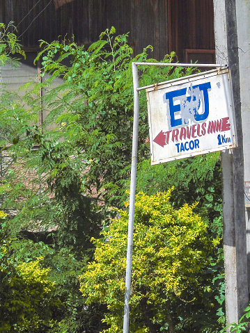 Signage of a local Inn along Santo Tmas - Carmen Road, front of Nafco Elementary School, Santo Tomas Davao del Norte, Philippines