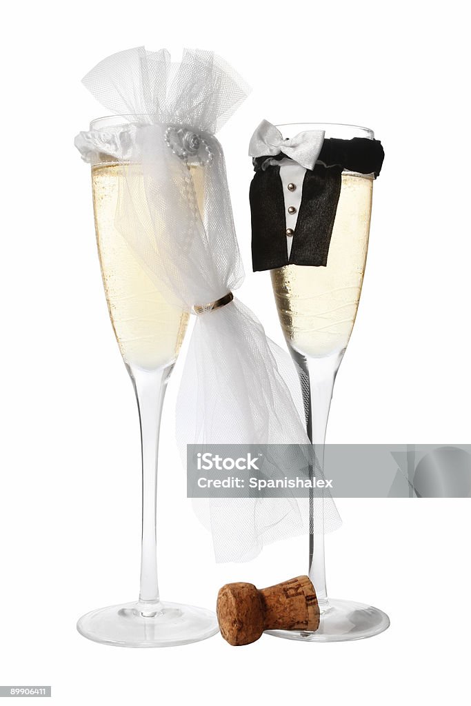 Hochzeit-Champagner - Lizenzfrei Alkoholisches Getränk Stock-Foto