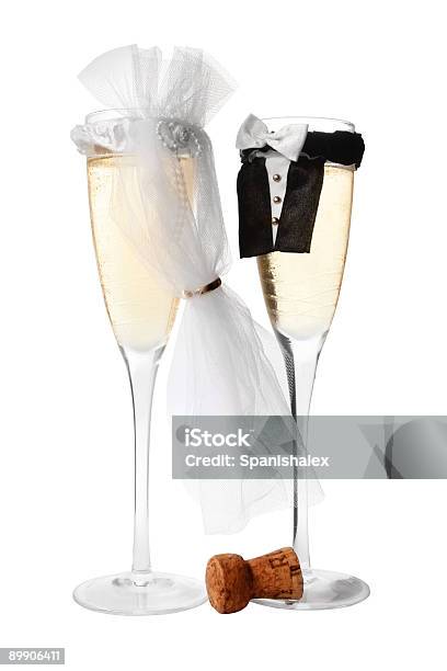 Hochzeitchampagner Stockfoto und mehr Bilder von Alkoholisches Getränk - Alkoholisches Getränk, Anzug, Champagnerglas