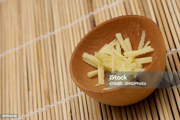 Chopped Ginger Askew Stock Photo - Download Image Now - Bamboo - Material, Bowl, Chopped Food