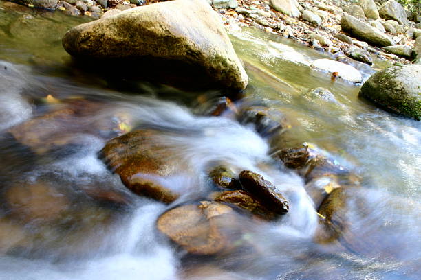 Watauga River blurry flow  high country stock pictures, royalty-free photos & images