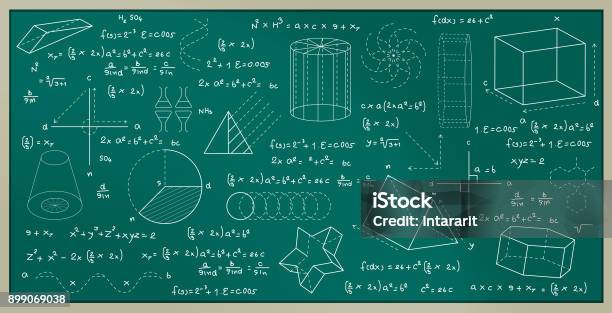 Lavagna - Immagini vettoriali stock e altre immagini di Formula - Formula, Fisica, Corso di matematica