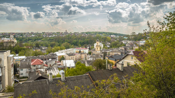 istock Panoramic spring view of Buchach town Ternopil Oblast, Ukraine . 899070024