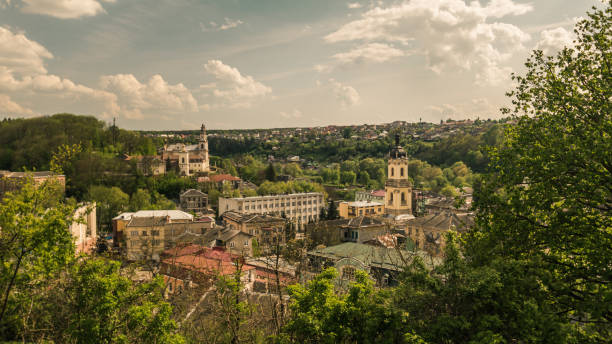 istock Panoramic spring view of Buchach town Ternopil Oblast, Ukraine . 899070056