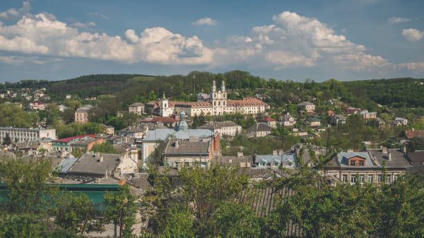 istock Panoramic spring view of Buchach town Ternopil Oblast, Ukraine . 899070112