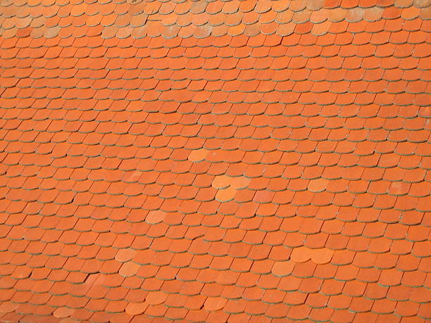 istock Red roof tiles 89907586