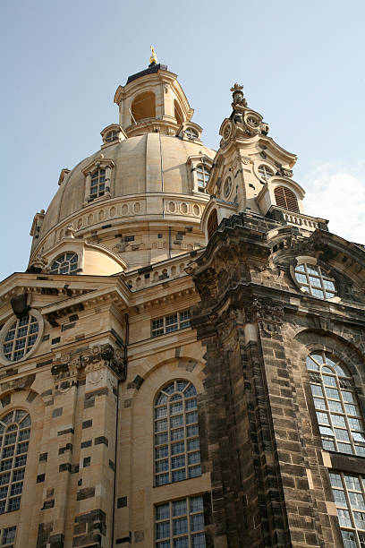 Dome of the Frauenkirche in Dresden stock photo