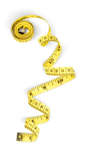 nastro. - tape measure centimeter ruler instrument of measurement foto e immagini stock