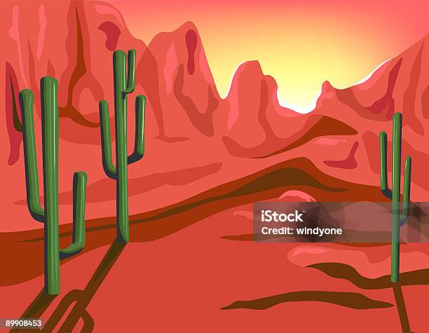 Ilustración de Red Rock y más Vectores Libres de Derechos de Aire libre - Aire libre, Arizona, Belleza de la naturaleza