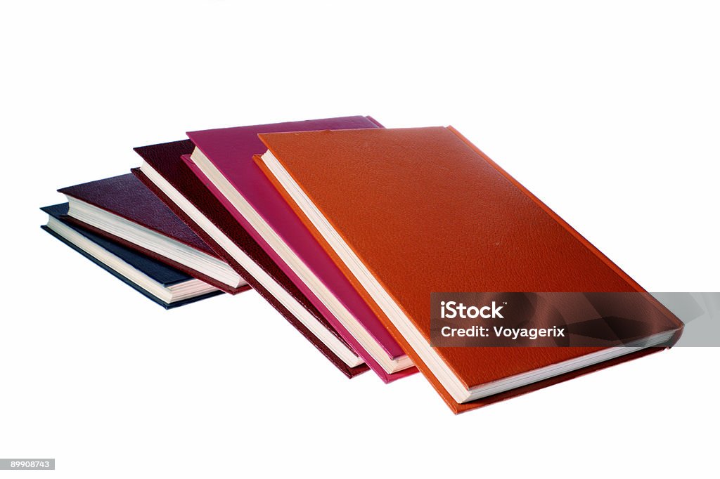 hardcover books isolated on white  Book Stock Photo