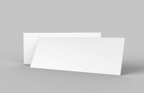 istock Blank White Mock up template gift voucher card on the grey background. For graphic design or presentation, 3D rendering illustration 899095598