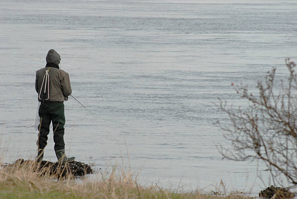 istock Fisherman fishing from the beach 89910015