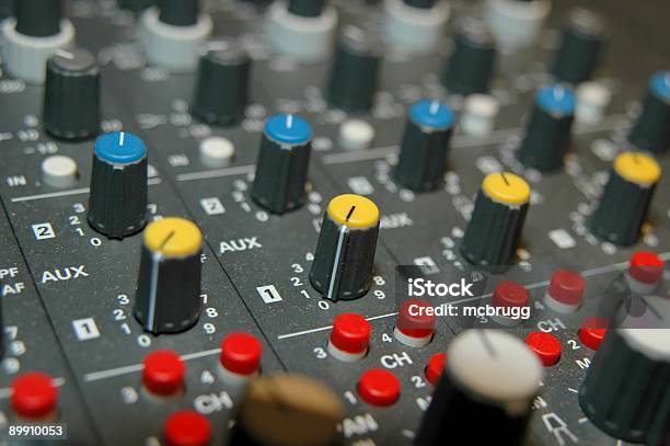 Audio Mixing Controls 2 Stock Photo - Download Image Now - Home Video Camera, Studio - Workplace, Adjusting