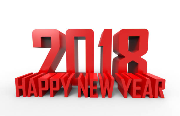 istock 2018 and Happy new year 3d text. 3d illustration. 899103044