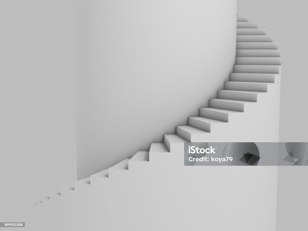 Escalera de caracol como 3d ilustración de fondo - Foto de stock de Escaleras libre de derechos