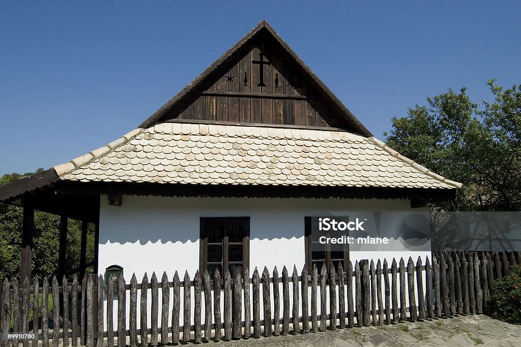 ヴィラージュの家 - かやぶき屋根のロイヤリティフリーストックフォト