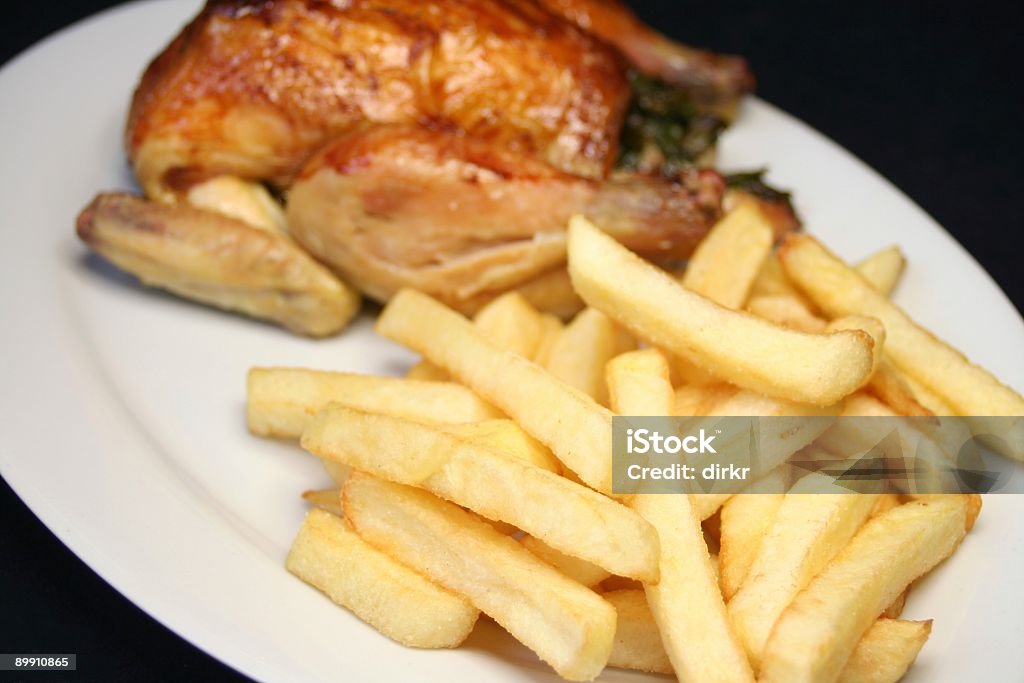 Poulet et des Chips - Photo de Aliment libre de droits