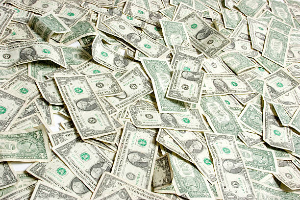 istock Pile of one dollar bills in color 89911051