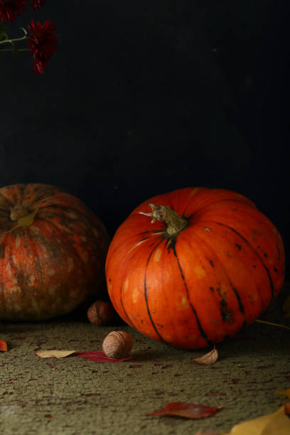 istock Dark pumpkin background, food closeup 899114146