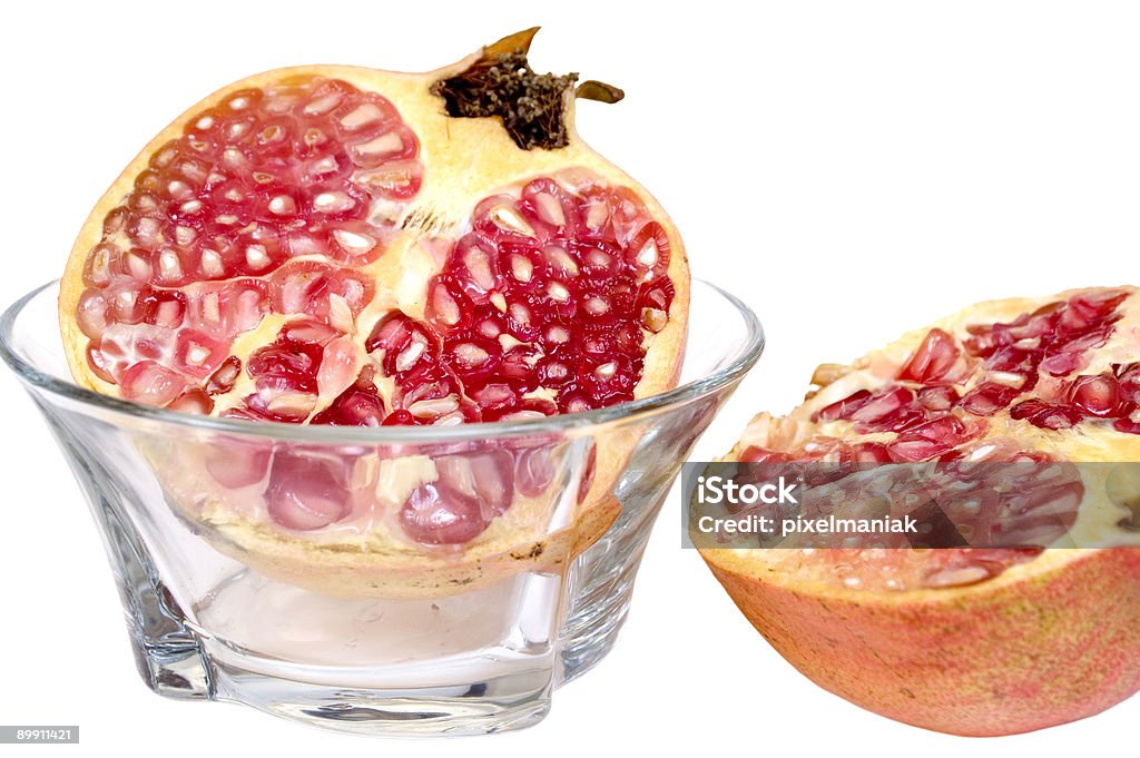 Pomegranate Cut pomegranate isolated on white Beautiful People Stock Photo