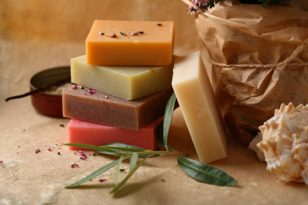 istock Stack of organic natural soaps, healthy lifesyle 899116846