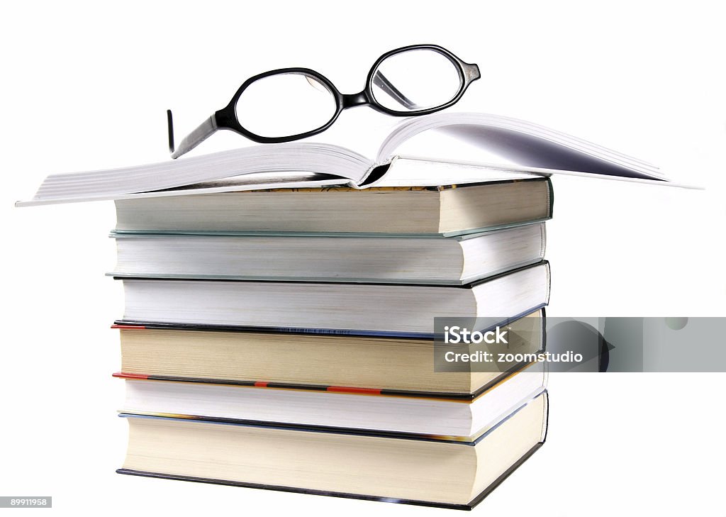 Stapel von Buch und eyeglasses - Lizenzfrei Buch Stock-Foto