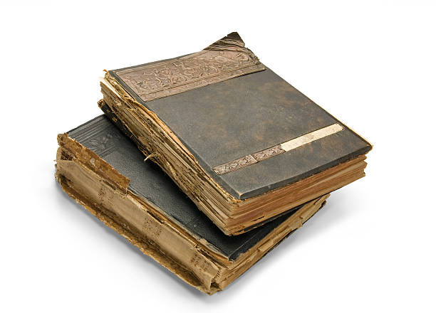istock The old book with an engraving, isolated on white background 89912070
