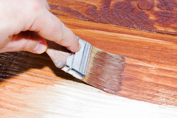 istock Brush in the brown paint, paint a tree. 899125230