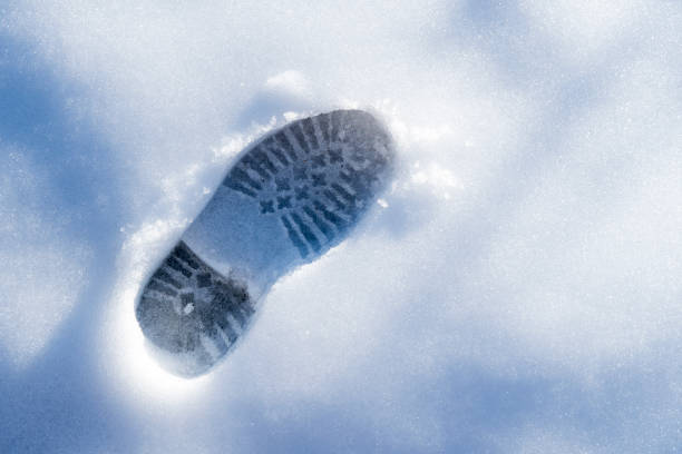 footprint in the snow
