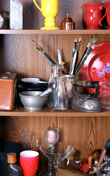 istock Shelves with many different items used for photo props. 89912919