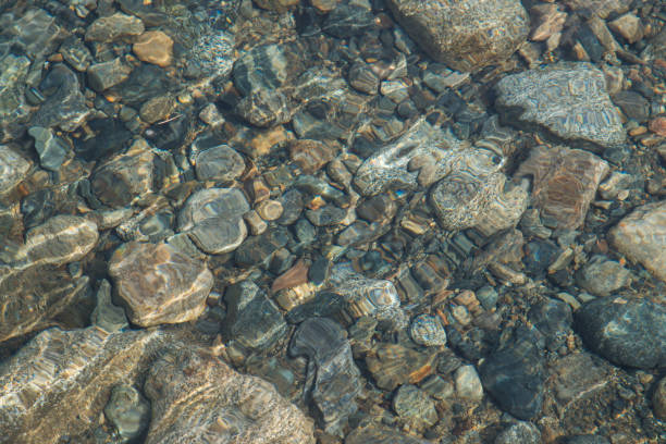 istock Stones underwater of clear river , closeup. 899130028