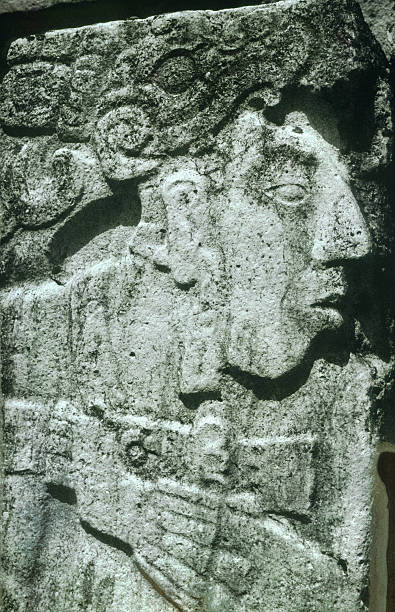 istock Mayan Stone Head in Profile, Palenque, Yucatan, Mexico 89913270