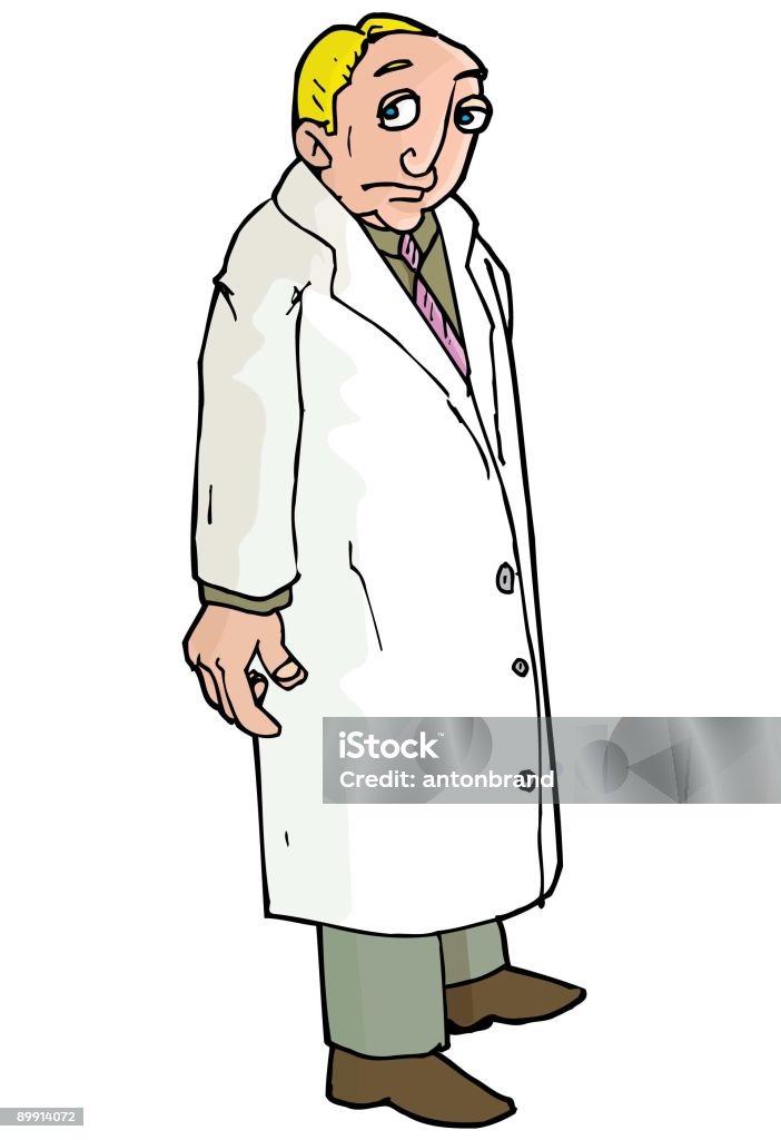 Sad lab man  Adult stock illustration