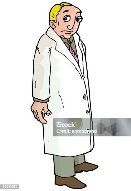 Sad Lab Man Stock Illustration - Download Image Now - Adult, Analyzing, Biologist