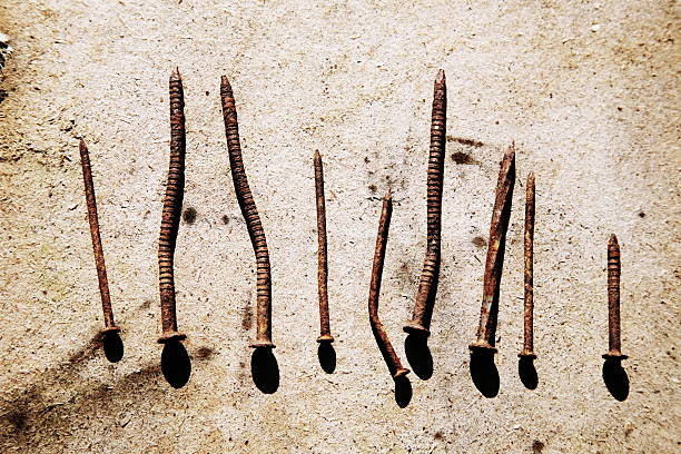 istock Set of old rusted nails 89914267