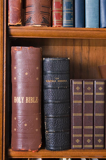 istock Bibles on the Bookshelf 89914429