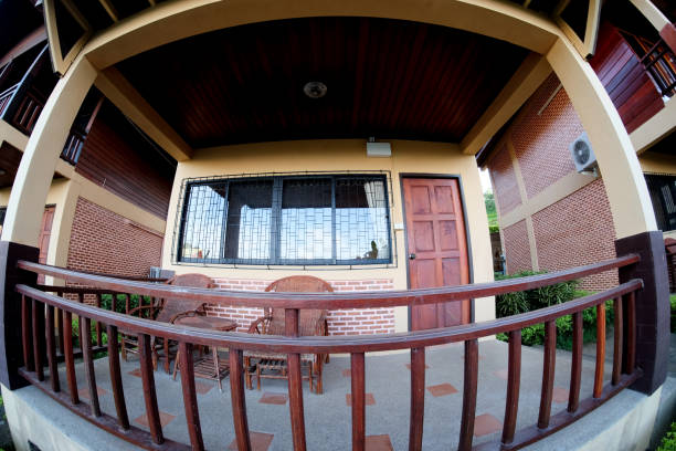 istock Resort from front with weave chair in Thailand 899144746