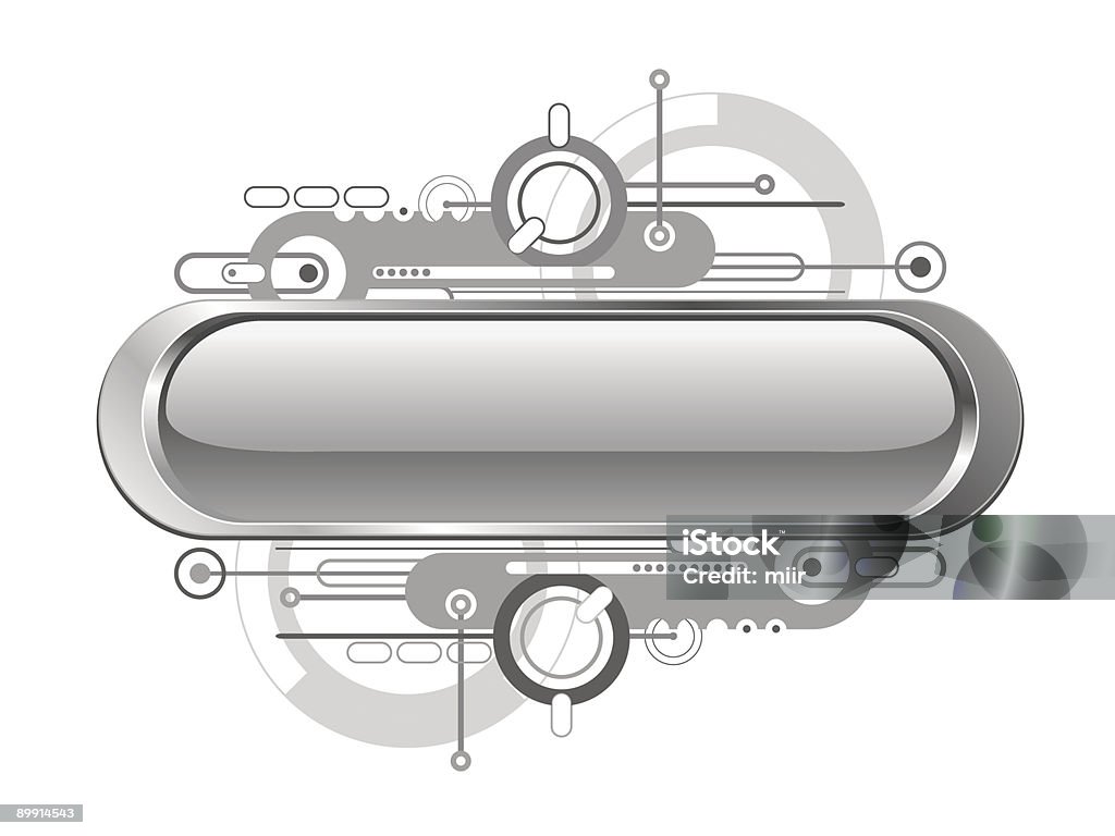 Tecnología de navegación Web botón de texto - arte vectorial de Abstracto libre de derechos