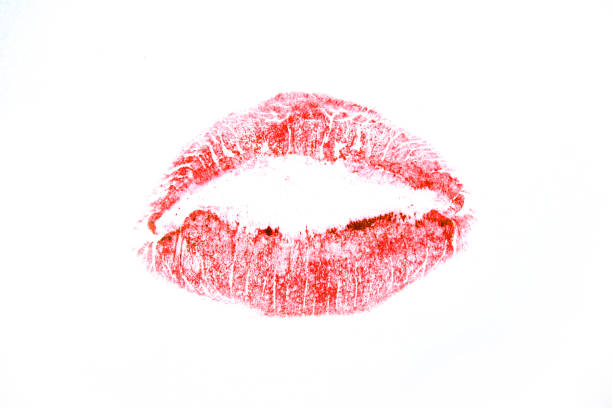istock Lipstick Lip Print on White Paper Close Up 899146614